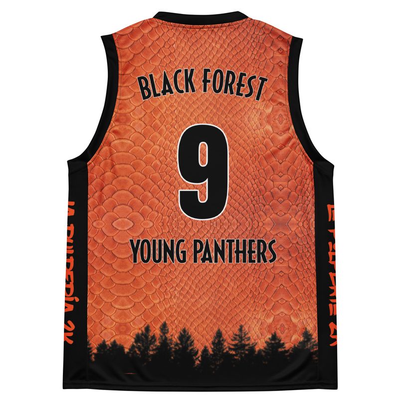 Young Panthers orange basketball jersey 9