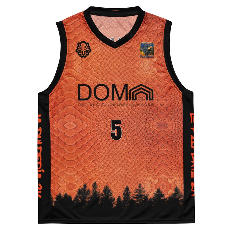 Young Panthers orange basketball jersey 5