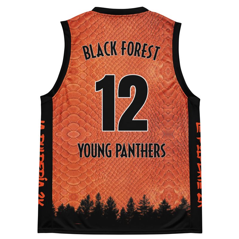 Young Panthers orange basketball jersey 12