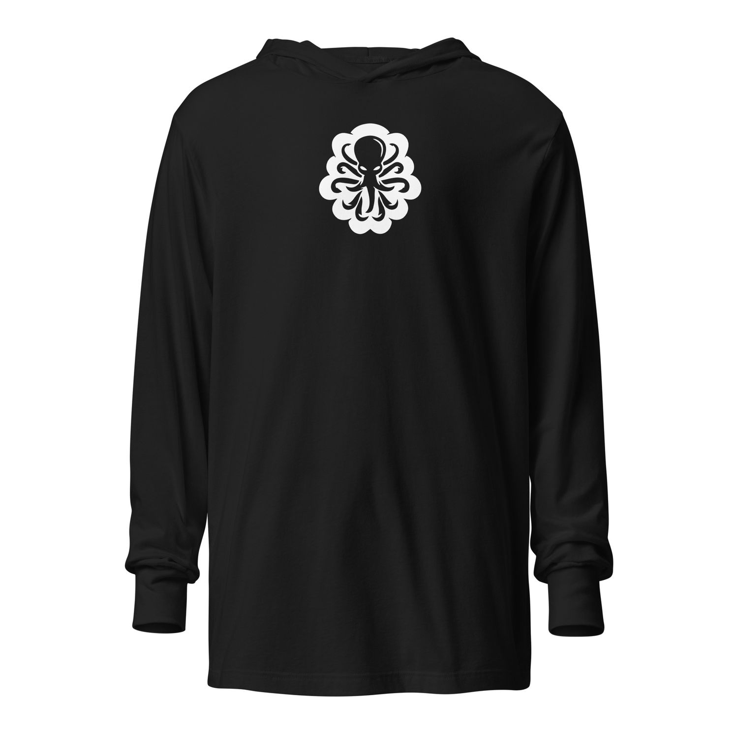 LP2k Hooded long-sleeve tee white logo