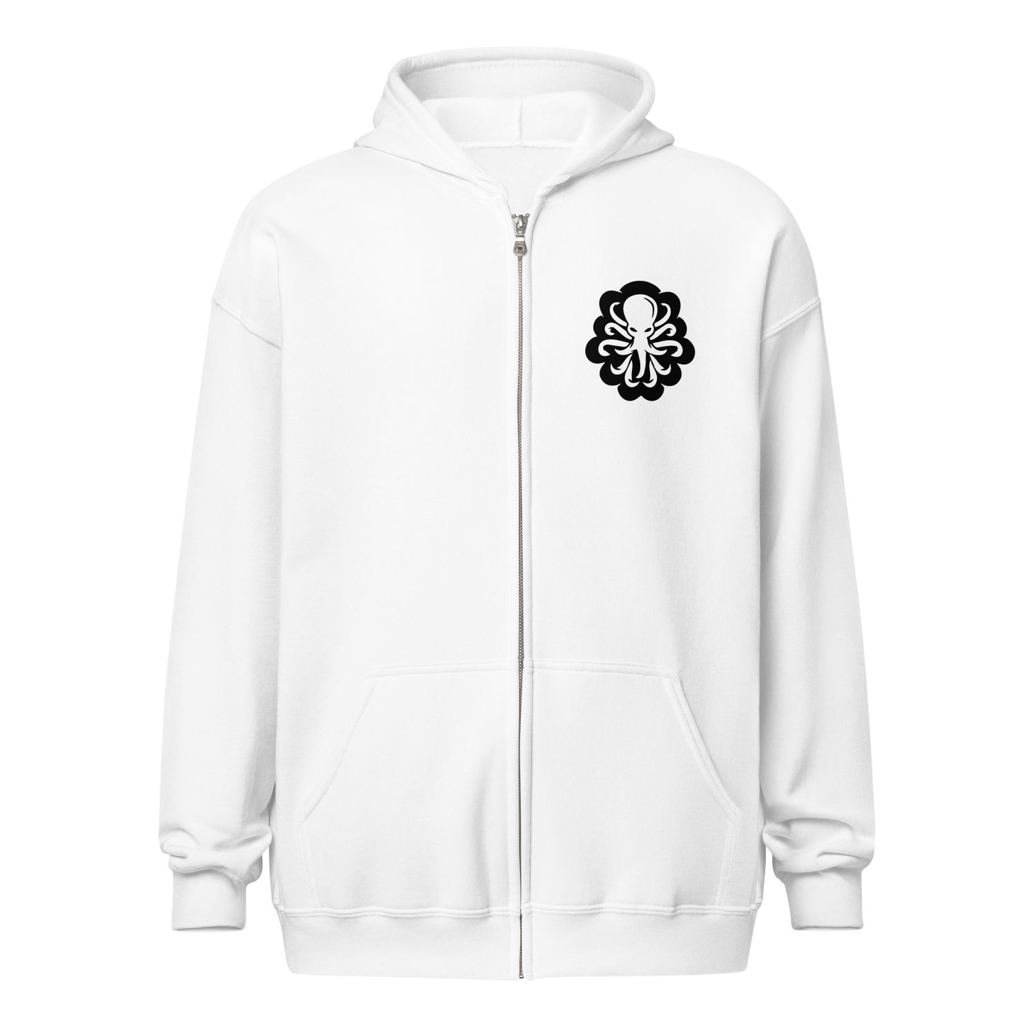 LP2k heavy blend zip hoodie black logo
