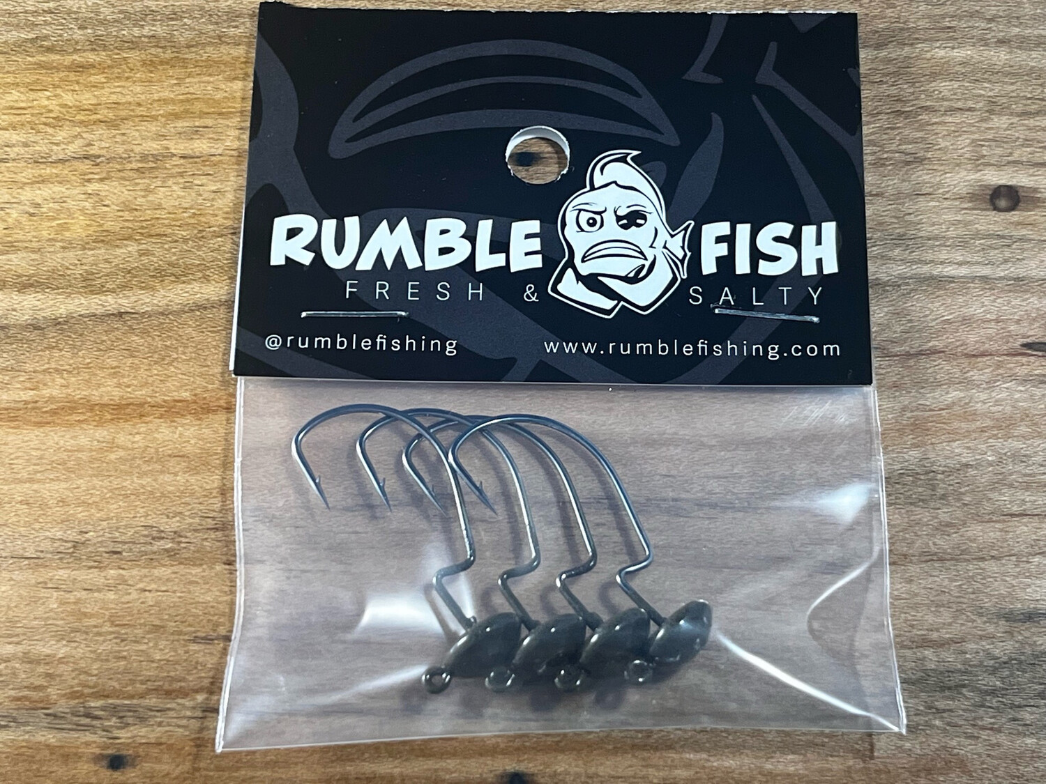 Rumble Fish Diddler Ned Head 3/32 - 4 Pack - Green Pumpkin