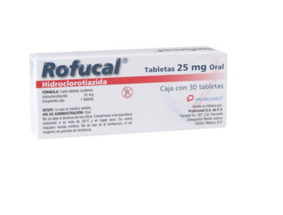 ROFUCAL, 25MG, 30TABS. (ROFUCAL) HYDROCHLOROTHIAZIDE