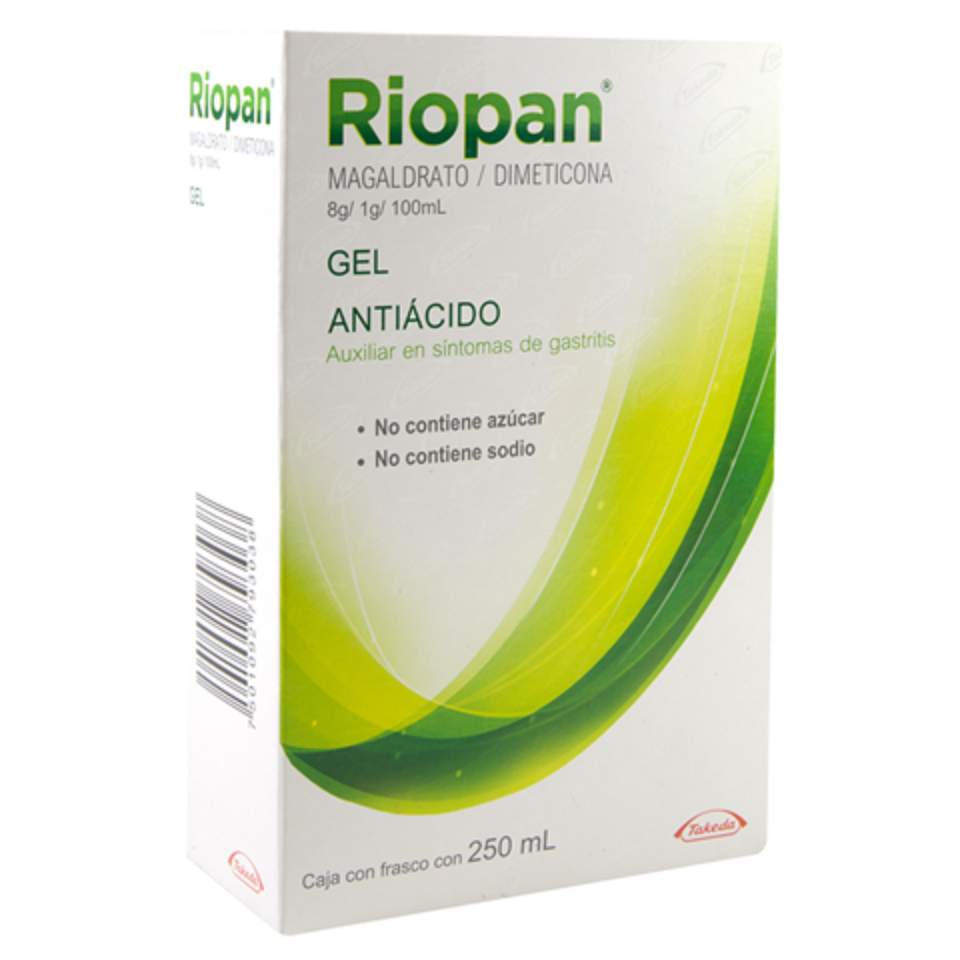 RIOPAN Susp 250ML (Magaldrato Mideticona) Antiacid Gastritis Heartburn Relief