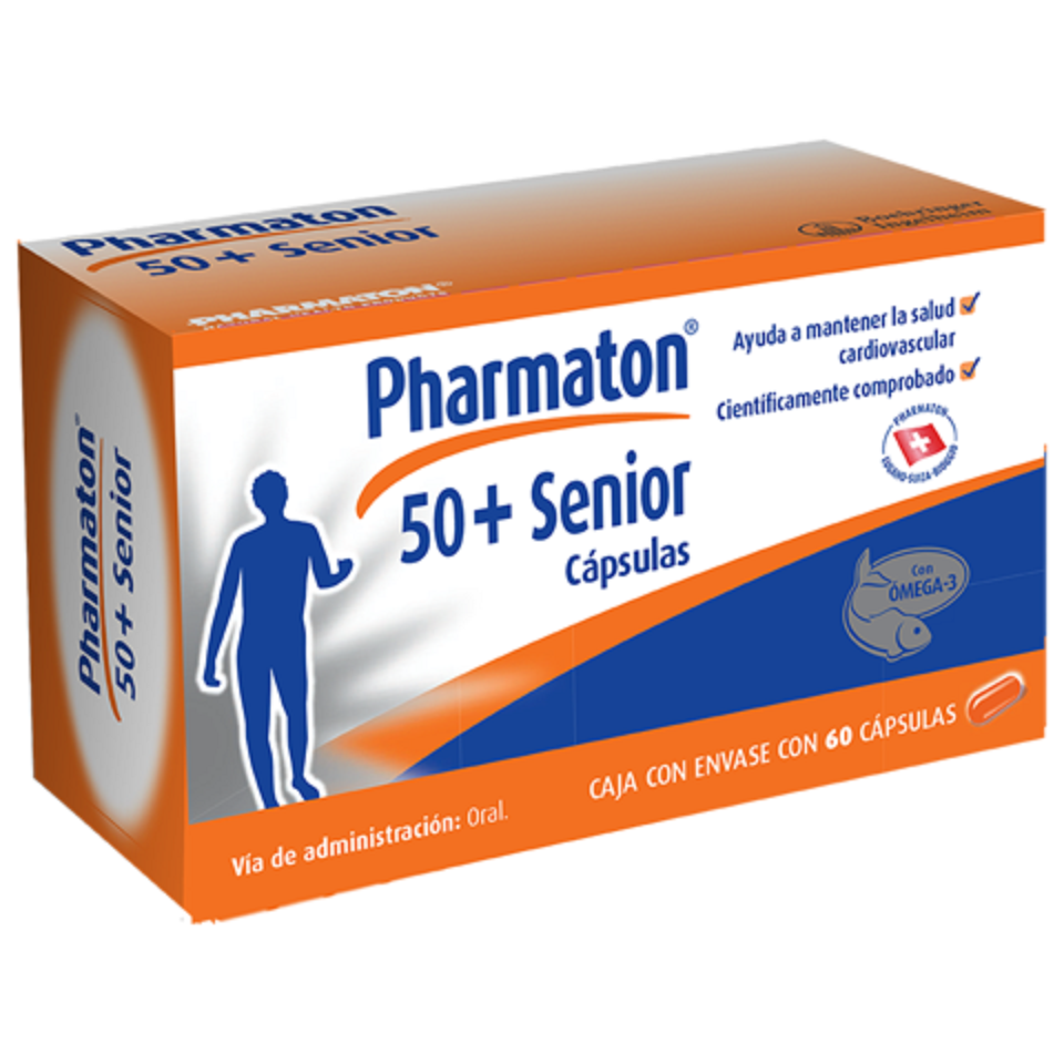 New Pharmaton Senior 50+ VItamins + Omega3 60c