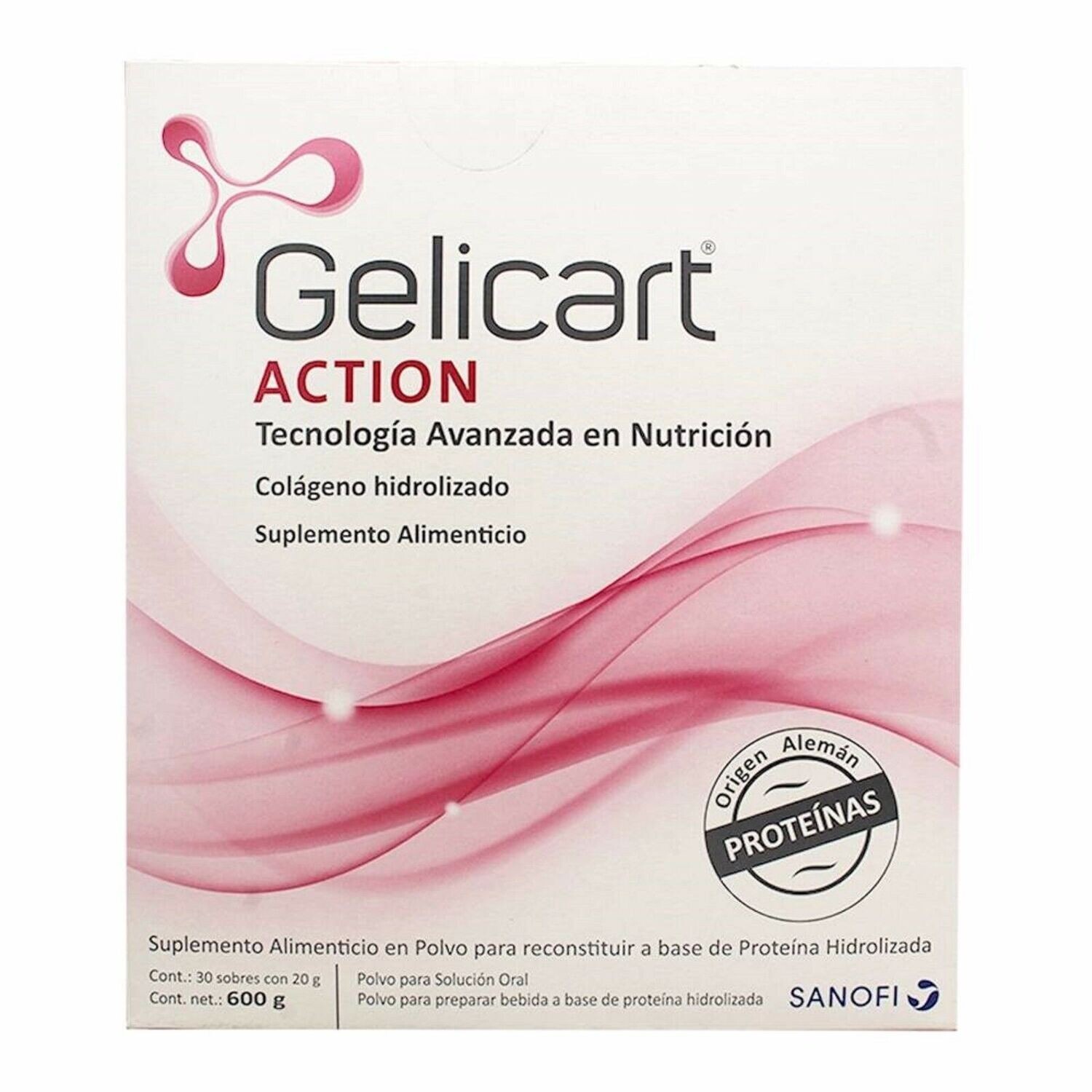 GELICART ACTION~ Hydrolized Collagen powder, 600gr, 30 Sachets of 20gr each one