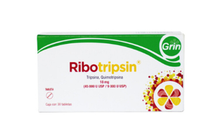 Ribotripsin, 18mg, 30 Tabs