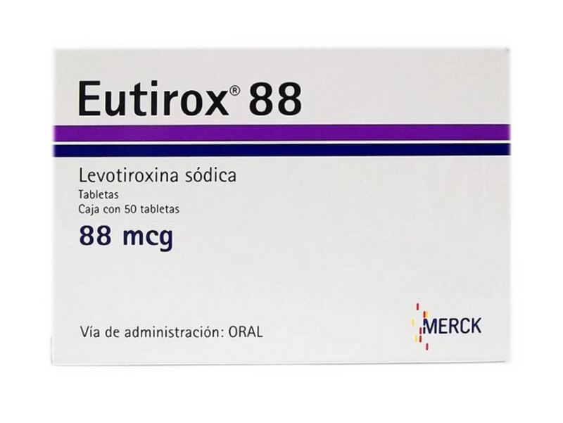 LEVOXYL SYNTHROID ~ EUTIROX ~ LEVOTIROXINA, 88MCG, 50Tabs