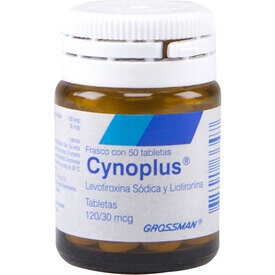 CYNOPLUS, 50 TABS. (CYNOPLUS) LEVOTHYROXINE / LIOTHYRONINE