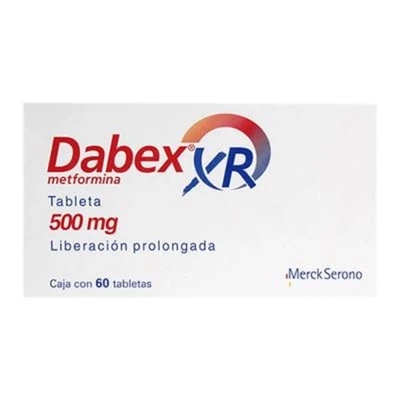 METFORMIN XR, 500mg, 60 TABS EXTENDED RELEASE (DABEX XR) METFORMINE