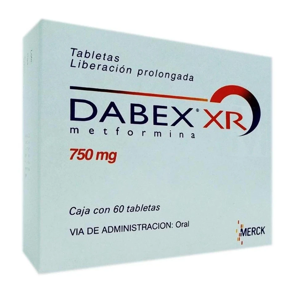 METFORMIN XR, 750mg, 60 TABS EXTENDED RELEASE (DABEX XR) METFORMINE