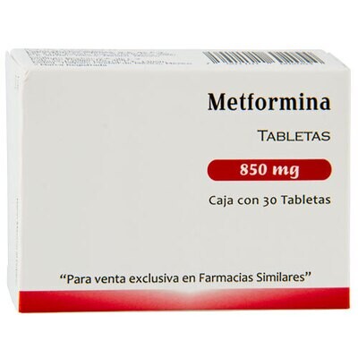 METFORMIN GENERIC, 850mg, 30 TABS (METFORMINA) METFORMINE