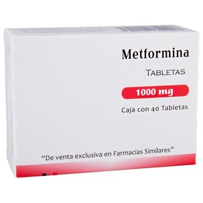 METFORMIN GENERIC, 1000mg, 40 TABS (METFORMINA) METFORMINE