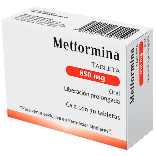 METFORMIN XR GENERIC, 850mg, 30 TABS EXTENDED RELEASE (METFORMINA XR) METFORMINE