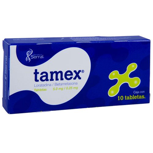 CELESTAMINE NS GENERIC, 5mg/0.25mg, 10 Tabs. TAMEX // ERISPAN COMPUESTO (Loratadina/Betametasona) Loratadine/Betamethasone.