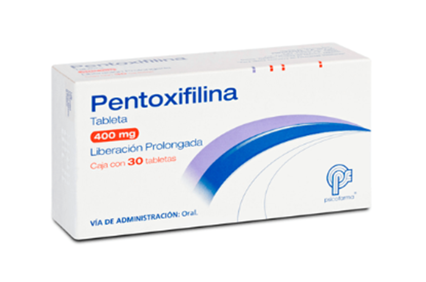 PENTOXIFYLLINE, 400mg, 30 Tabs prolonged-release. (Pentoxifilina)