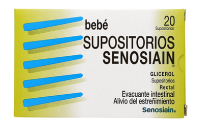 SENOSIAIN BABY, 1478MG, 20 SUPOSITORIES, (GLICEROL) Glycerin Rectal Suppositories