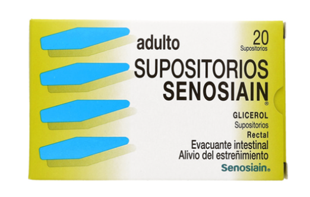 SENOSIAIN ADULT, 2632MG, 20 SUPOSITORIES, (GLICEROL) Glycerin Rectal Suppositories