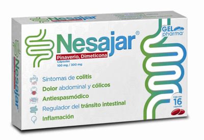 NESAJAR, 100/300MG, 16 Caps (NESAJAR) PINAVERIO / DIMETICONA