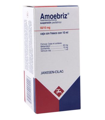 AMOEBRIZ PED SUSP, 10ML (Mebendazol, Quinfamida) ~  Dewormer against amoebas and worms