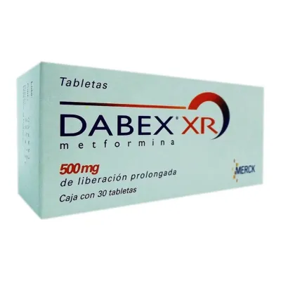METFORMIN XR, 500mg, 30 TABS EXTENDED RELEASE (DABEX XR) METFORMINE