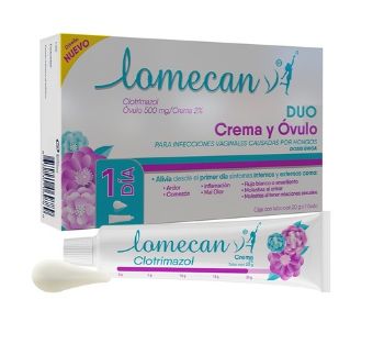 LOMECAN DUAL (CLOTRIMAZOL) 1 DAY, Treatment 3 days  1 Ovule 500mg and 1  Tube Cream 2%, 20gr