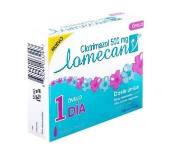 LOMECAN V, 500MG, 1 OVULE (Clotrimazol) Treatment 1 day ~ Yeast Infection