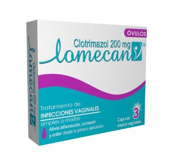 LOMECAN V, 200MG, 3 OVULES (Clotrimazol) Treatment 3 days ~ Yeast Infection
