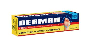 DERMAN CREAM, 20.36/100g, 50GR (Undecylenic Acid/Zinc undecylenate) ANTIFUGAL CREAM ATHLETES FOOT