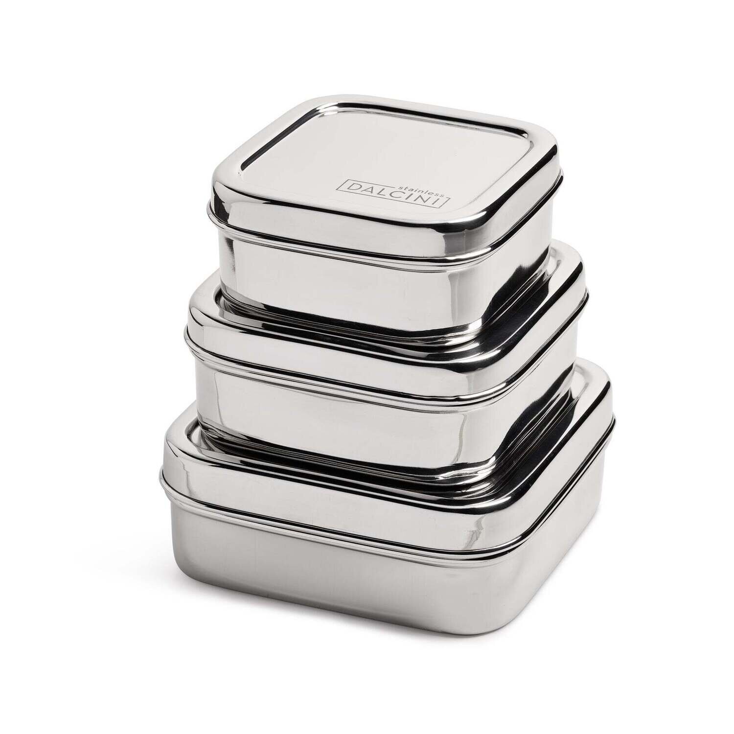 Dalcini Stainless Square Trio containers