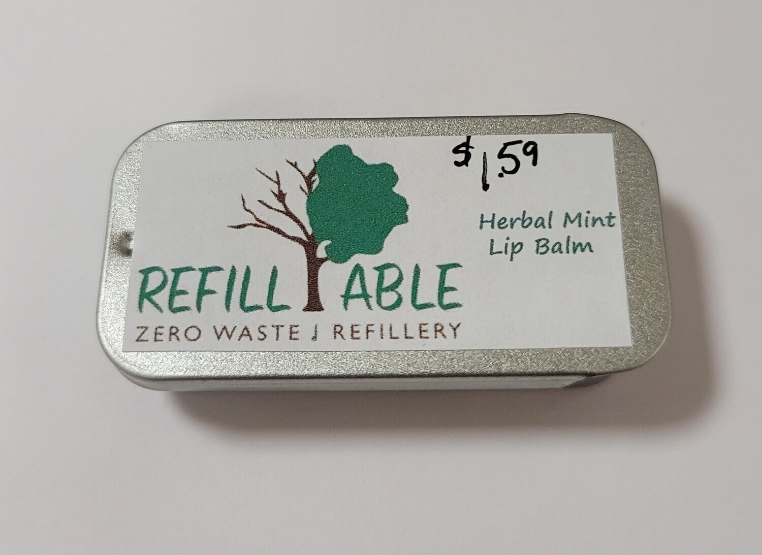 Refill-Able
Rectangle Lip Balm Tin
Herbal Mint Flavored