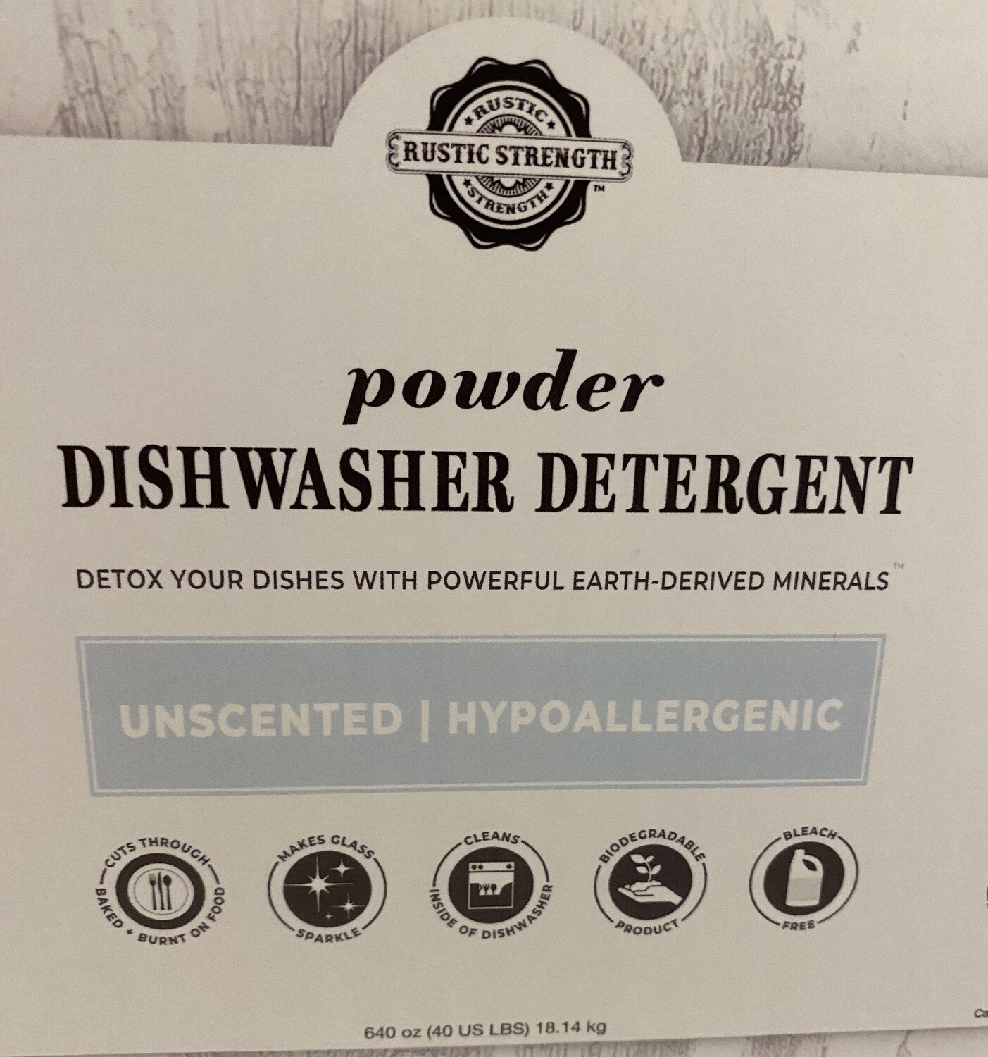 Rustic Strength Automatic Dishwasher Powder Bulk
(for refills by the oz)