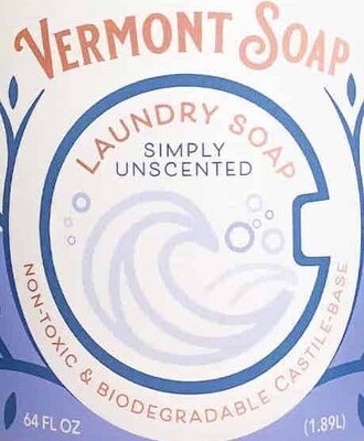 Vermont Soap Simply Unscented Laundry Soap (for refills by the oz)