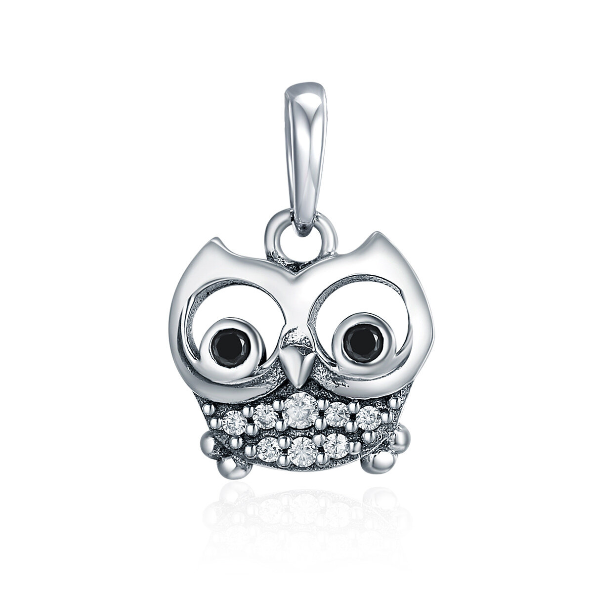 Cute Owl S925 Sterling Silver Charm