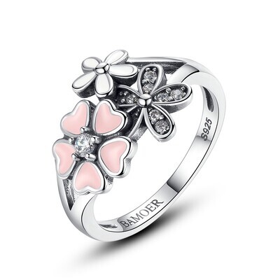 GemKing Cherry Blossom S925 Sterling Silver rings