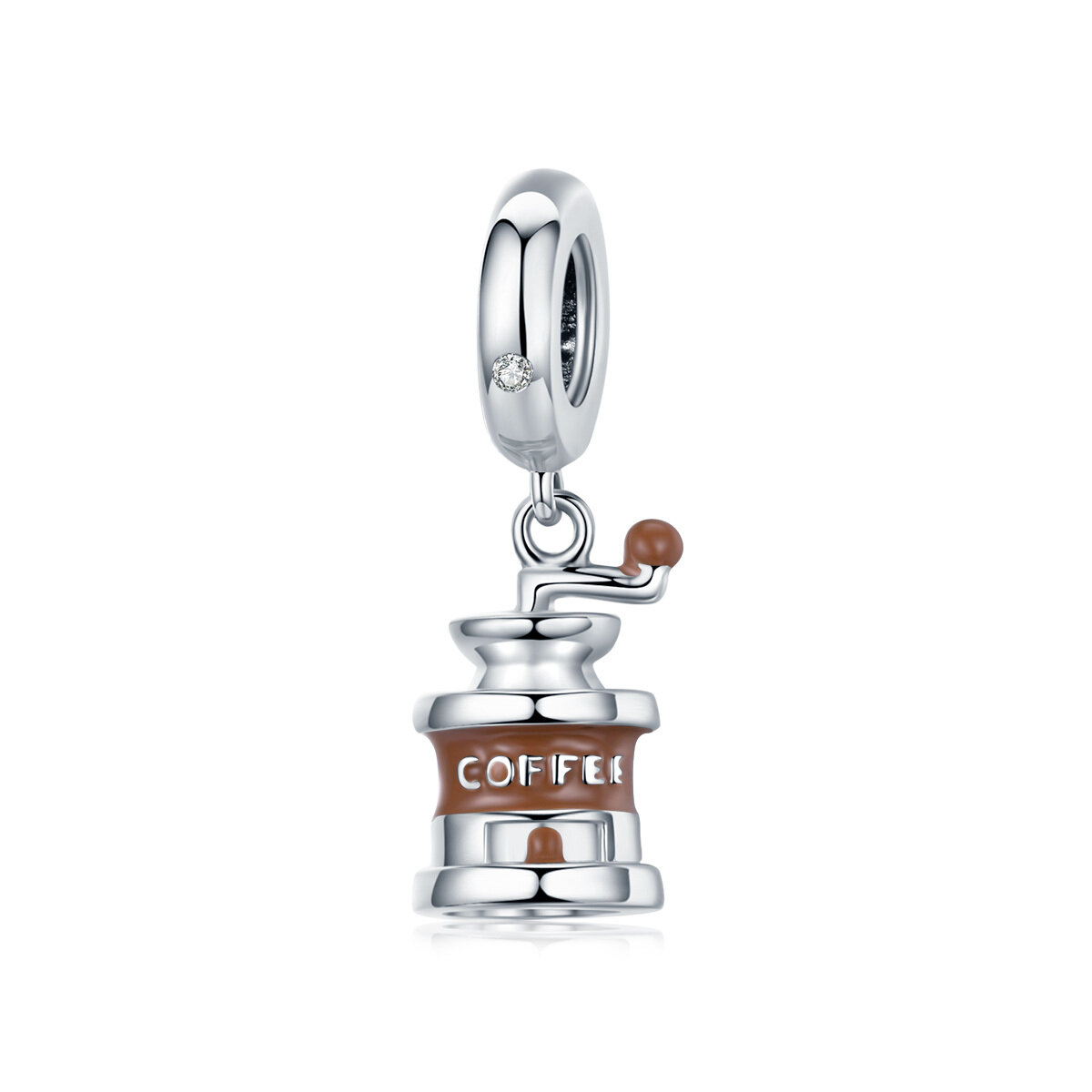 GemKing BSC170 Coffee grinder S925 Sterling Silver Charm