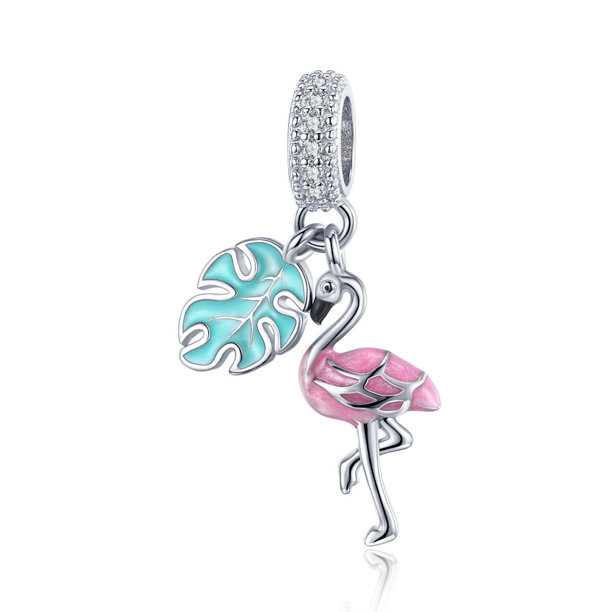 GemKing BSC277 Flamingo S925 Sterling Silver Charm