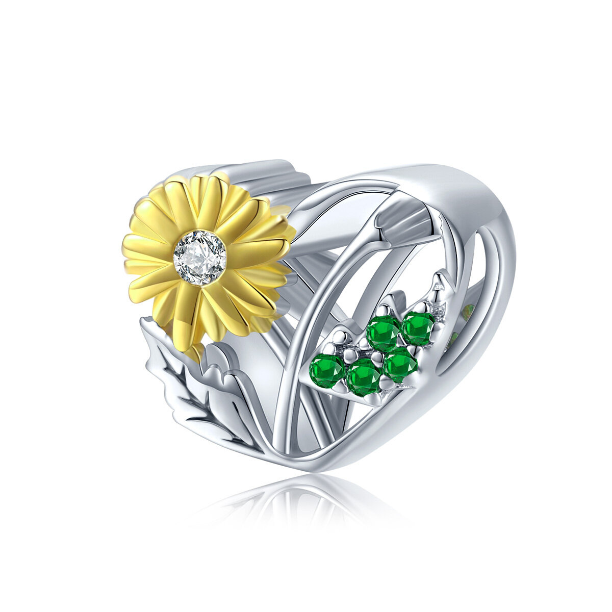 GemKing BSC284 Daisy Story S925 Sterling Silver Charm