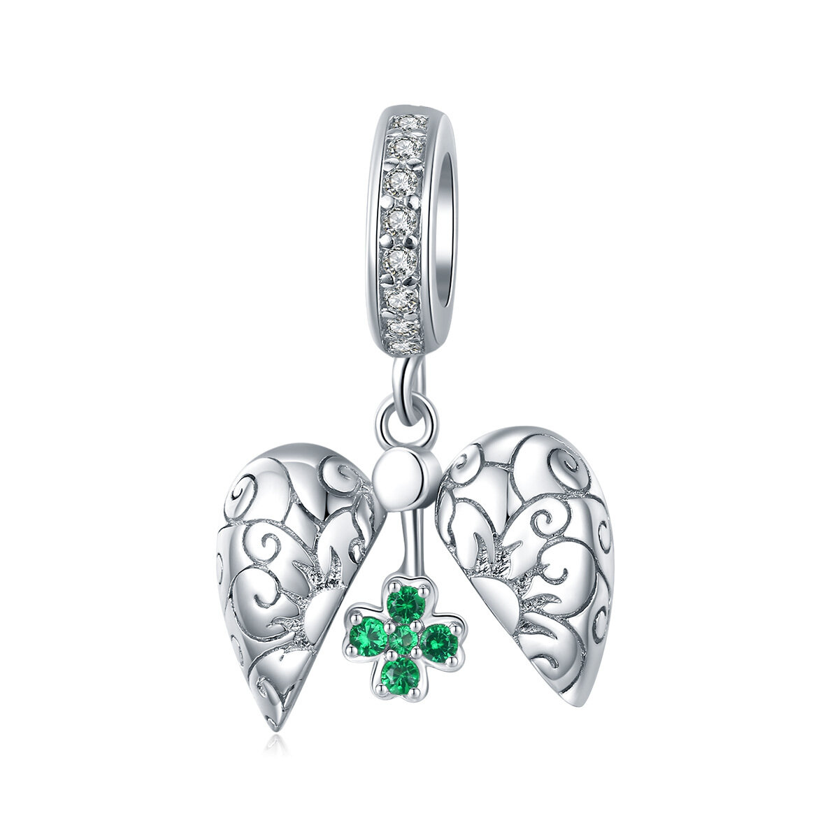 GemKing BSC302 Lucky Clover S925 Sterling Silver Charm