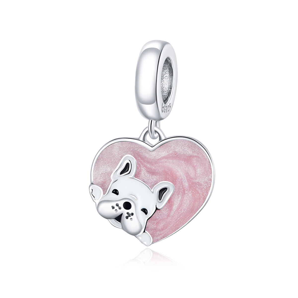 GemKing BSC360 Puppy with Love S925 Sterling Silver Charm
