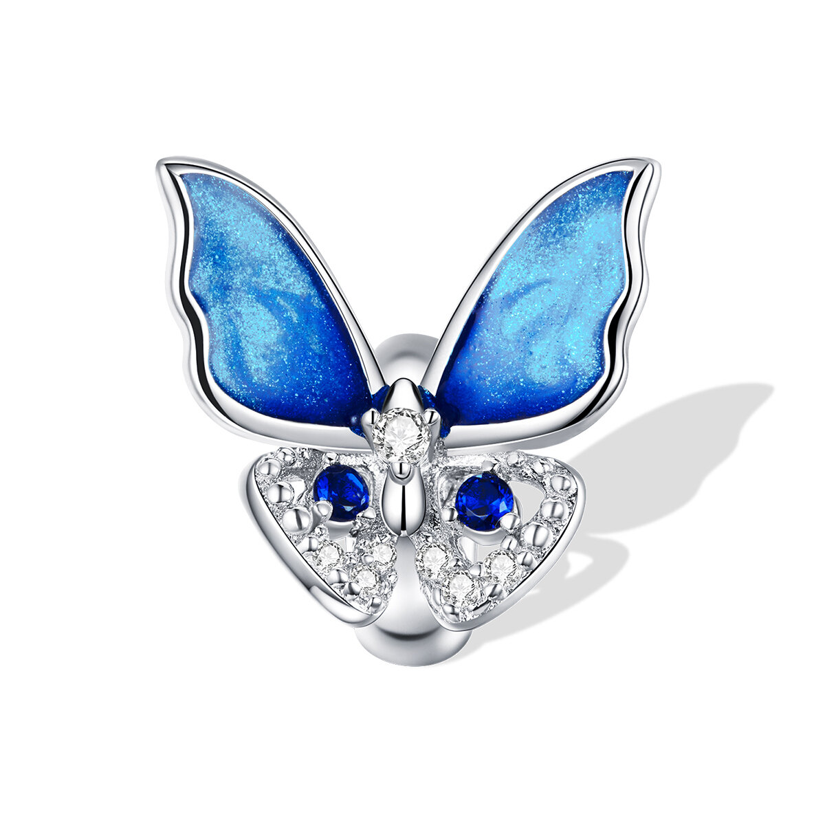 GemKing BSC405 Colorful Butterfly S925 Sterling Silver Charm