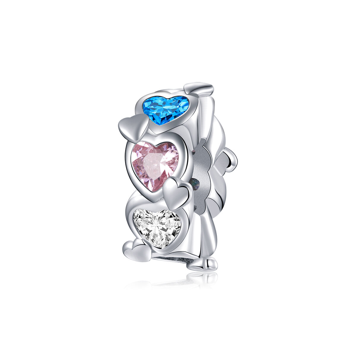 GemKing BSC408 Heart with heart S925 Sterling Silver Charm