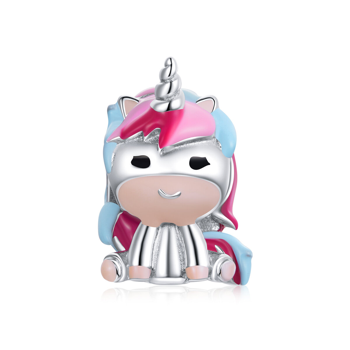 GemKing BSC439 Colorful Pony S925 Sterling Silver Charm