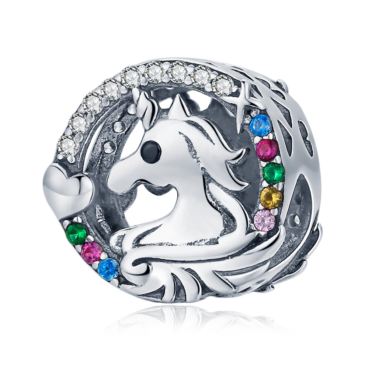 GemKing BSC476 Flying pony S925 Sterling Silver Charm