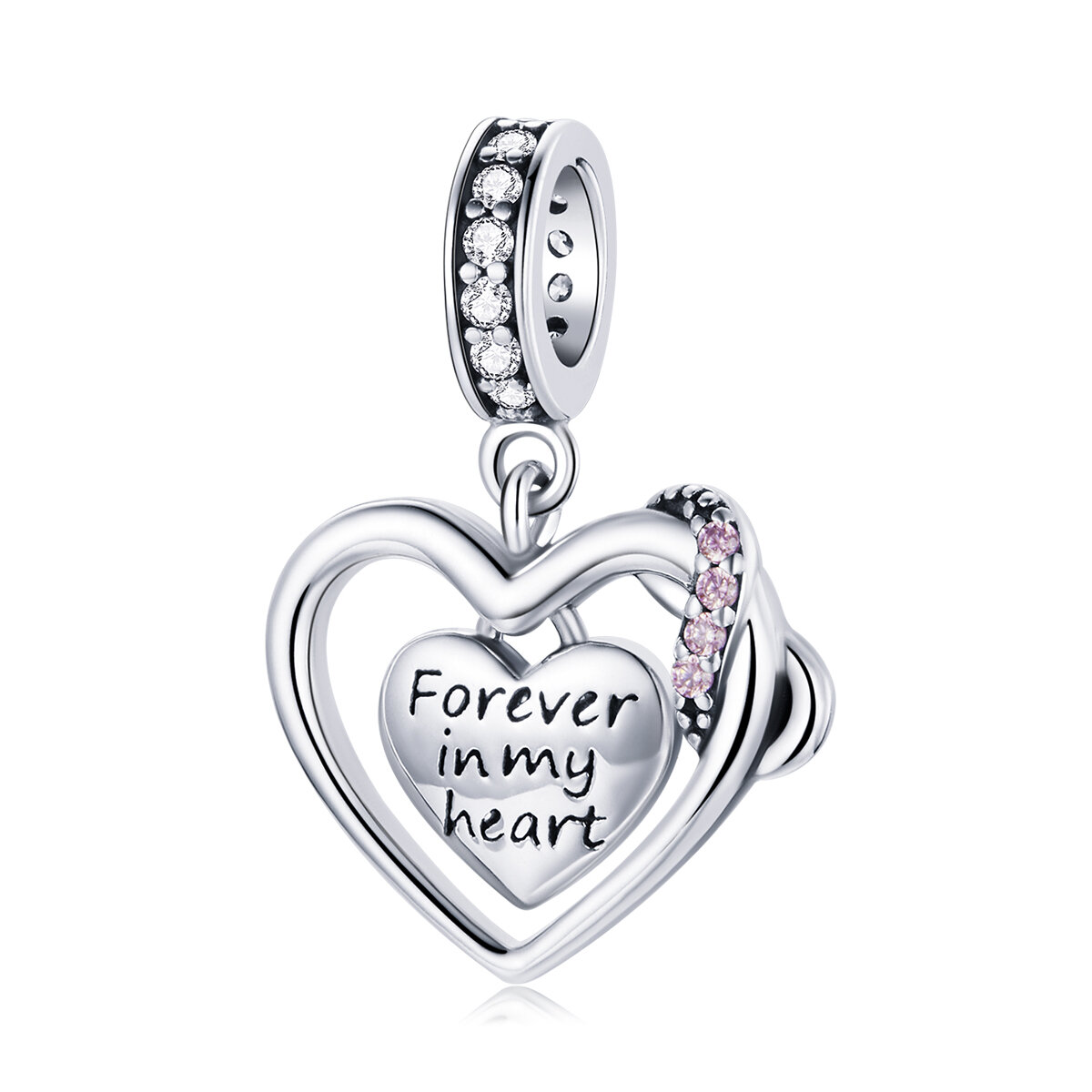 GemKing BSC482 Infinity love S925 Sterling Silver Charm