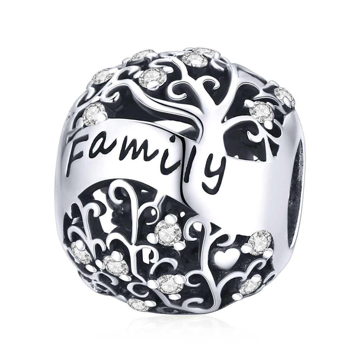 GemKing BSC489 Family tree S925 Sterling Silver Charm