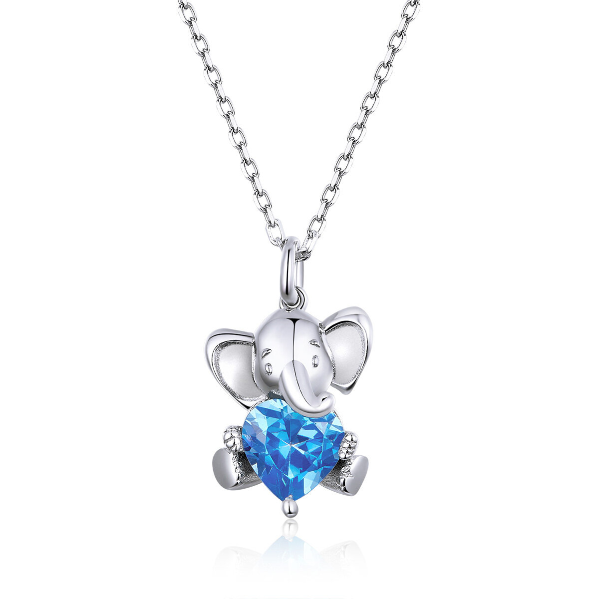 GemKing BSN180 Cute elephant S925 Sterling Silver Necklace