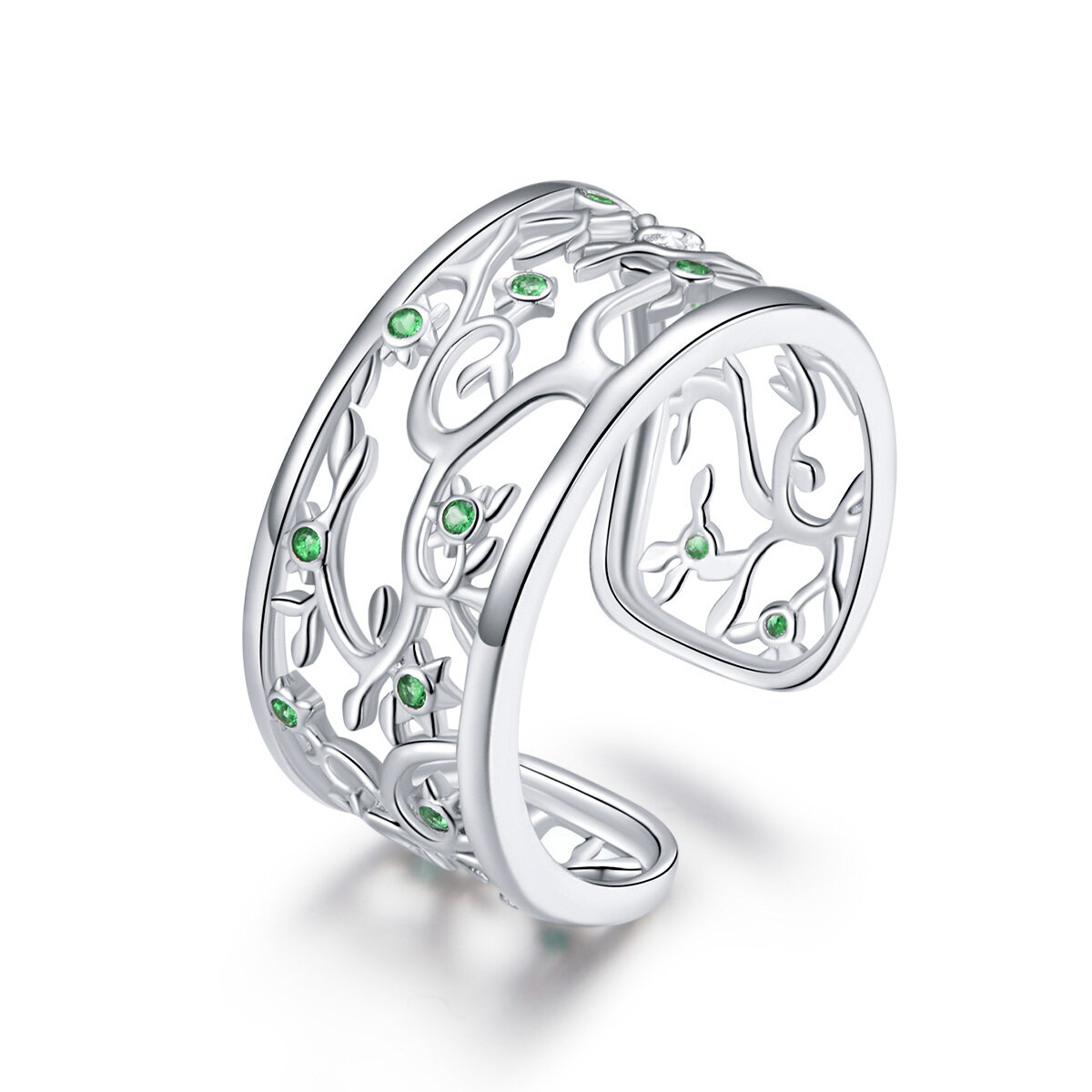 GemKing BSR125 tree of Life S925 Sterling Silver Ring
