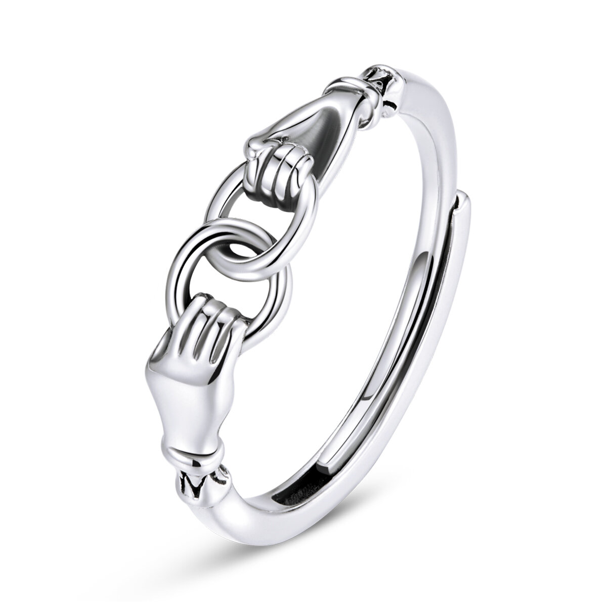 GemKing BSR183 Hand to hand S925 Sterling Silver Ring