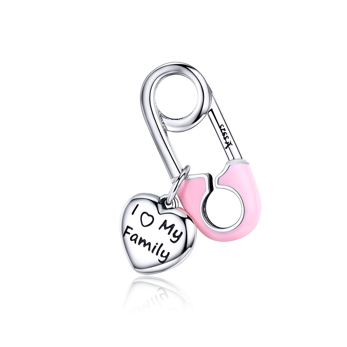 GemKing SCC1145 Love my family S925 Sterling Silver Charm